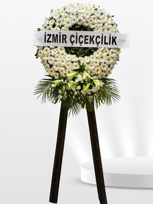 Beyaz Çember Cenaze Çelengi