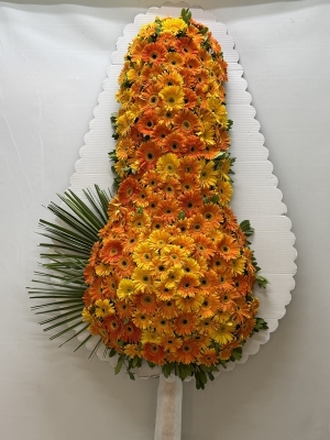 Turuncu Gerbera Çelenk